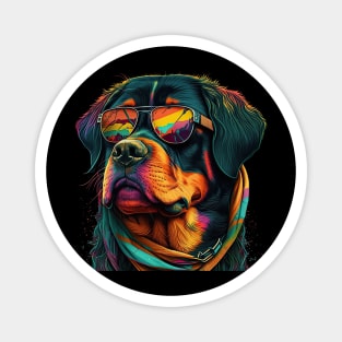 Rottweiler hippie Magnet